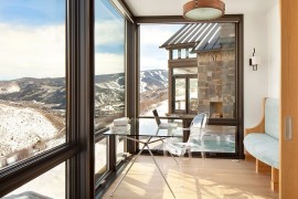 Exquisite home office with amazing mountain view