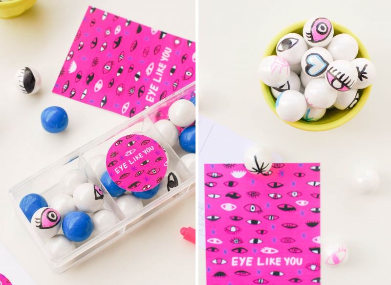 Eye gumball valentines from Proper