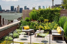 Fabulous rooftop garedn combines lovely views with greenery