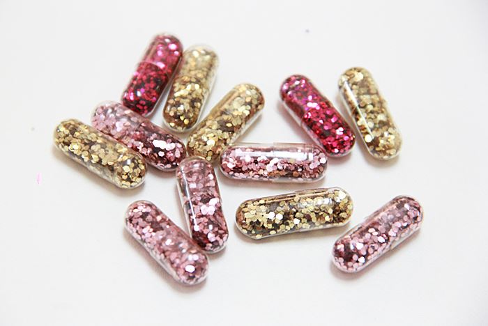 Glitter pills from A Bubbly Life