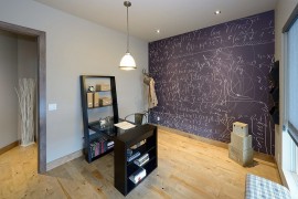 Home office chalkboard wall for the beautiful mind!