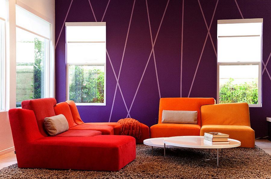 wall striped ideas for living room