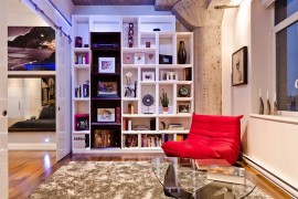 Lovely bookshelf in white doubles as an elegant display