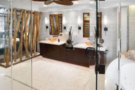 Lovely use of bamboo in the master retreat