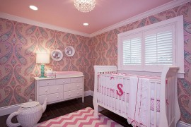 Nursery in pink with plenty of pattern
