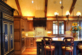Opulent Kitchen with Built-In Refrigerator