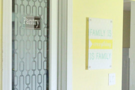 Pantry Door with Decorative Film