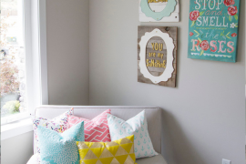Plush Seat with Colorful Decor Accents