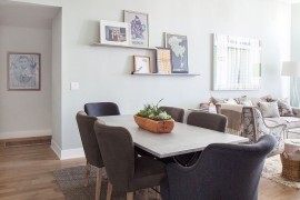 Plush dining table chairs bring elegance to the space