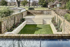 Private backyard of the home becomes an extension of the residence