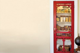 Red Screen Door as Pantry Door