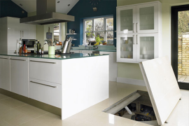 Spiral Wine Cellar in Kitchen
