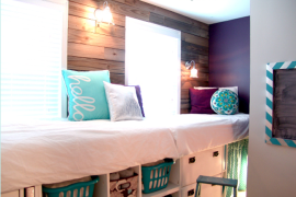Storage Daybed DIY with Storage Cubbies