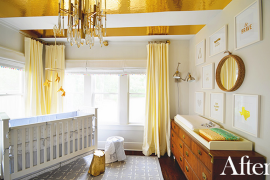 Striped Ceiling in Baby's Room