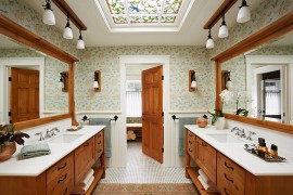 Use a skylight that blends in with the style and the theme of your existing bathroom