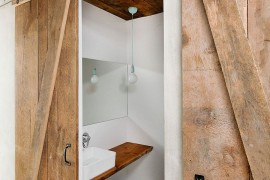 Barn style doors for the modern bath