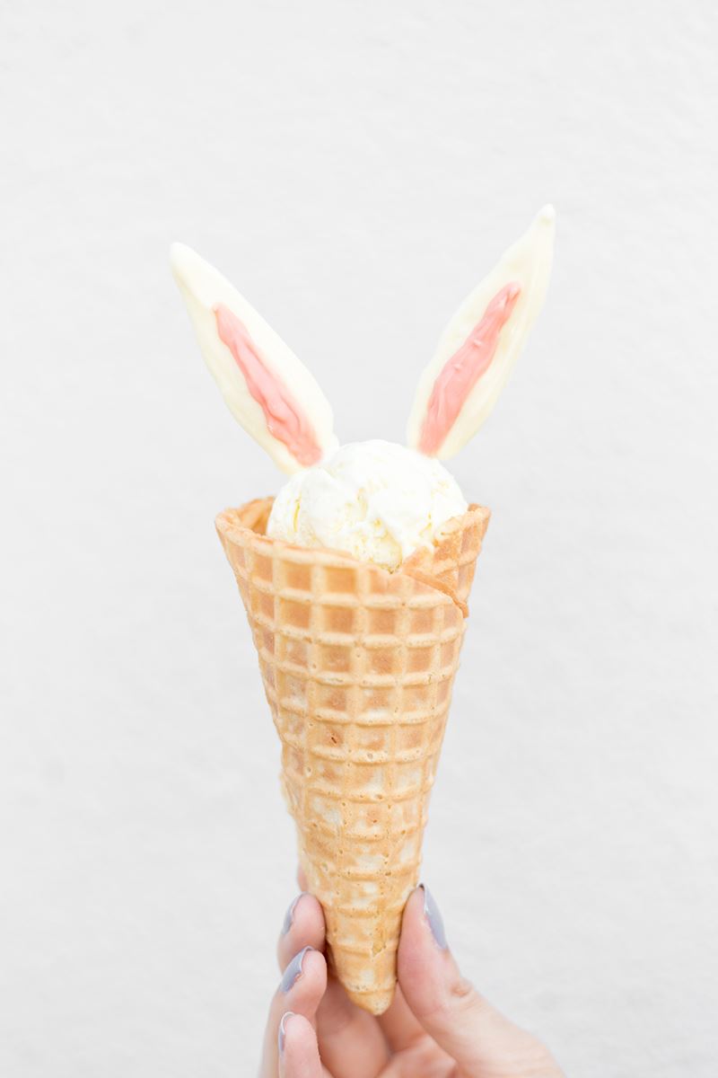 Bunny ear ice cream cones from Studio DIY