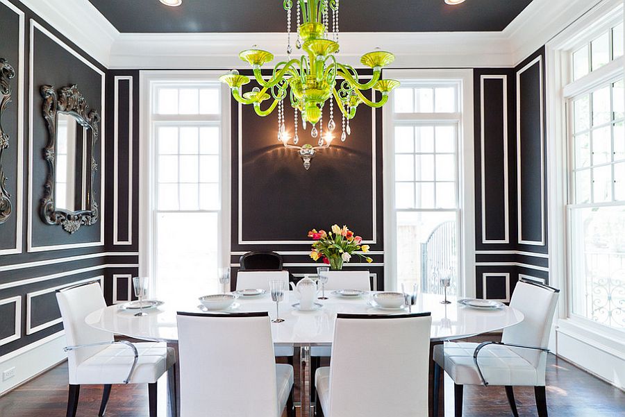 Black And White Paint In Dining Room
