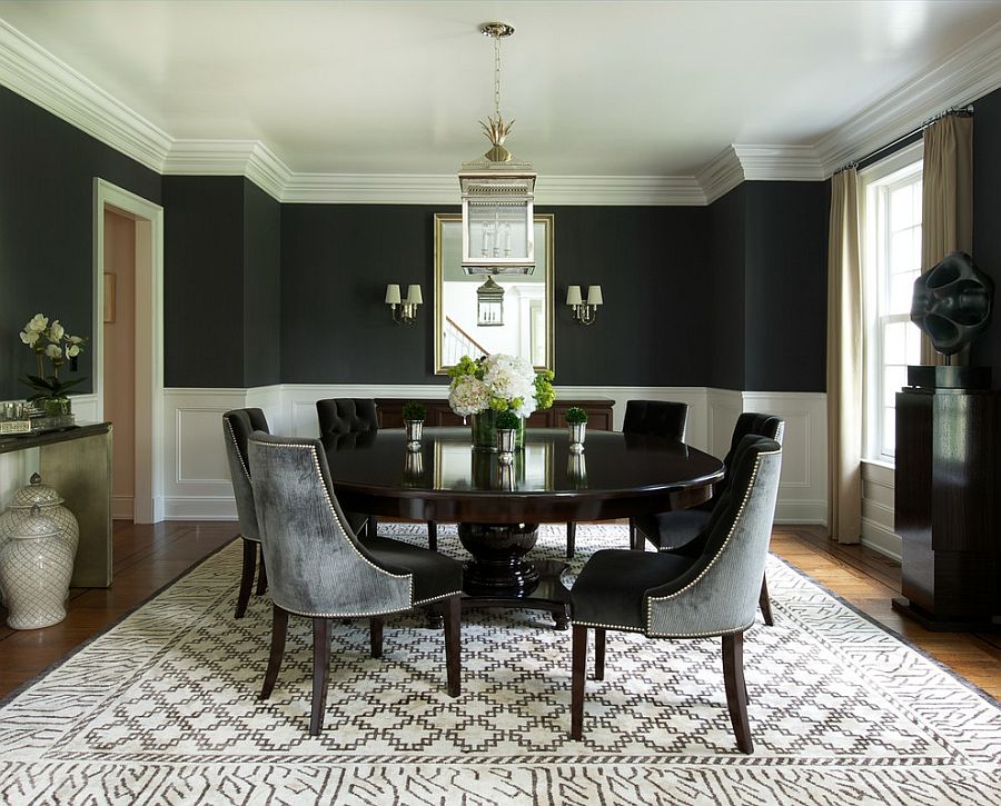 Creatice Black Dining Room Decorating Ideas for Living room