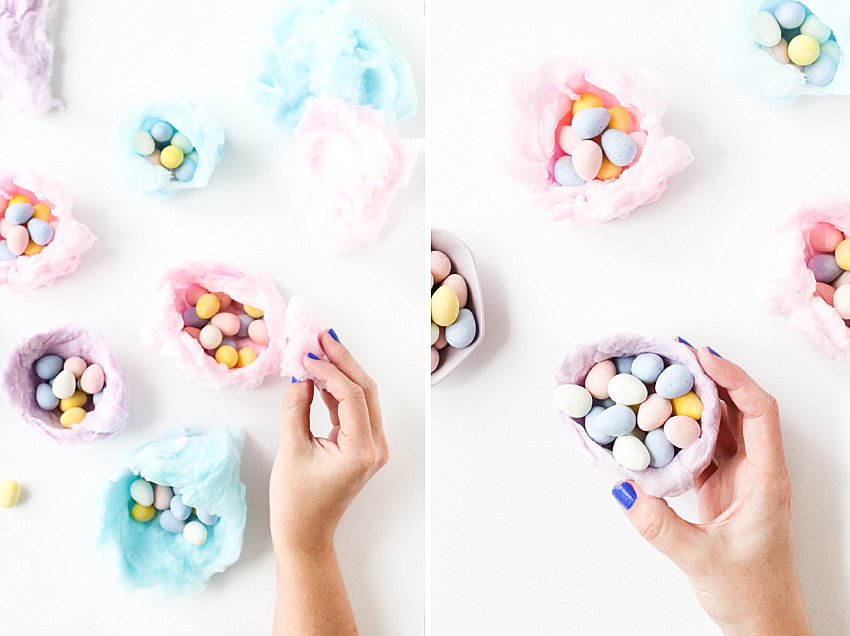 Cotton candy Easter nests from Paper & Stitch