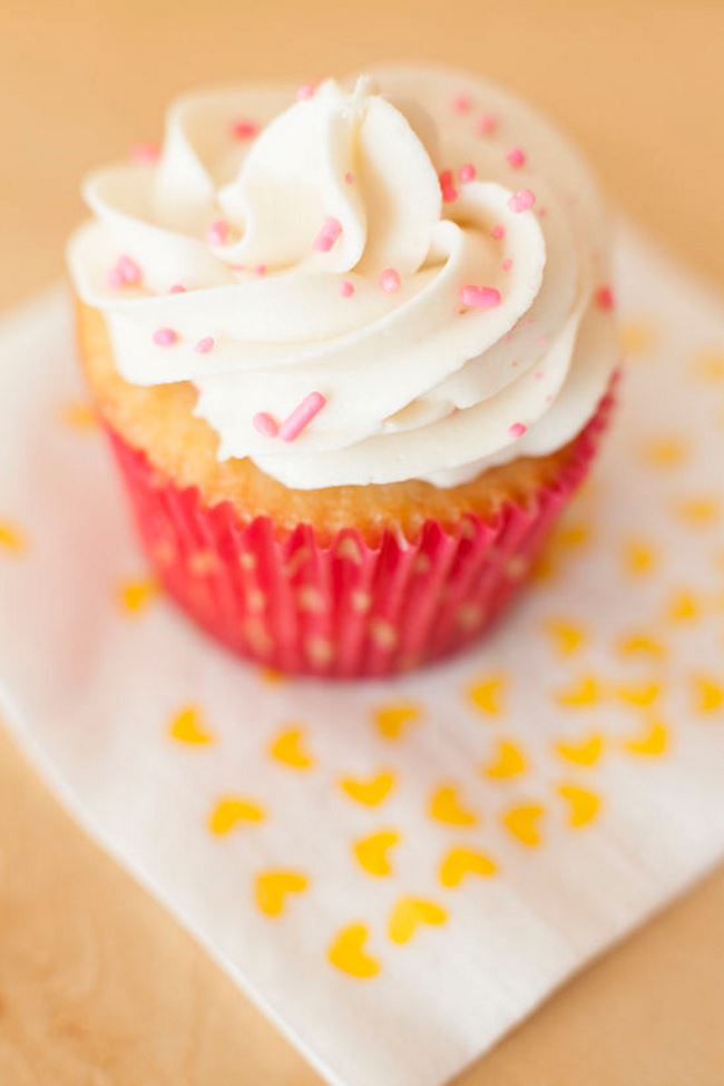 Cupcake with sprinkles from Miss Jones