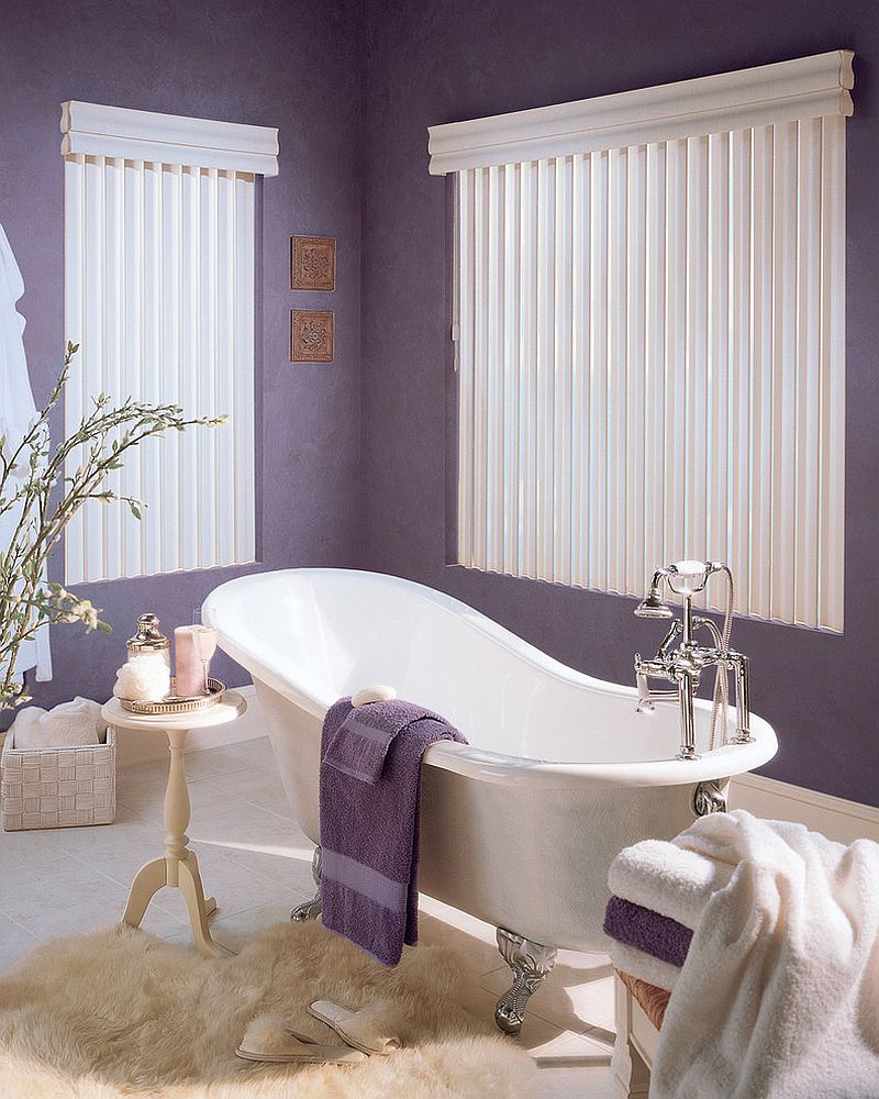 Unique Lavender And Gray Bathroom for Modern Garage