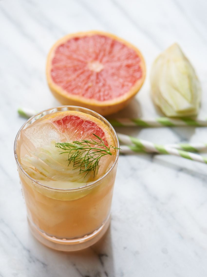 Grapefruit fennel cocktail from Camille Styles