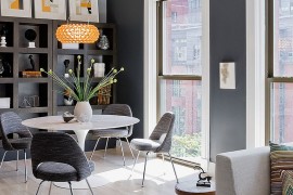 Gray is an ideal backdrop for open plan living spaces
