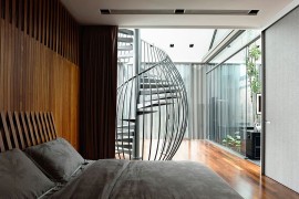 Master bedroom has a relaxed, contemporary vibe