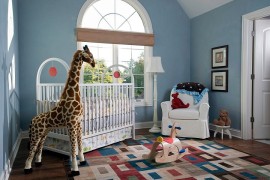 Nursery walls covered in American Clay make the room eco-friendly and non-toxic