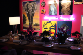 Table Adorned with Artwork