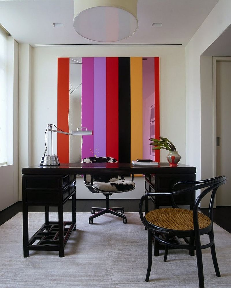 10 Striped Home Office Accent Wall Ideas, inspirations