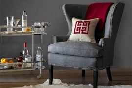 Williams Sonoma Mirror Finish Cosmopolitan Bar Cart