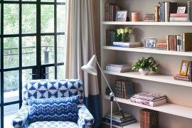 A reading corner with plenty of natural light