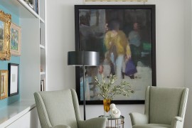 Beautiful conversation nook in the living room