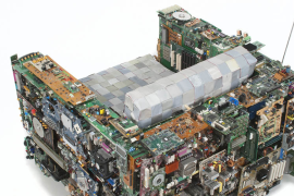 Binary Chair Made of Recycled Motherboards
