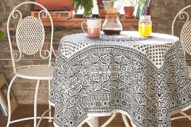 Bistro chairs in a Boho dining area