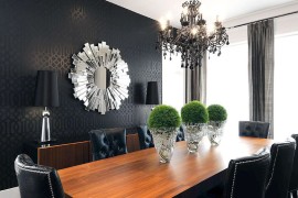 Black wallpaper is for those who have a flair for the dramatic!