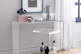 CB2 Peekaboo C Table Under Bar