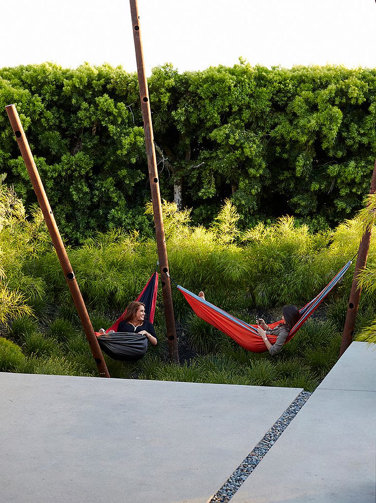 Contemporary take on the classic hammock [Design: Jeffrey Gordon Smith Landscape Architecture]