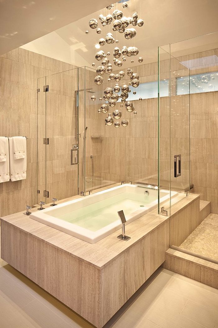 25 Sparkling Ways of Adding a Chandelier to Your Dream Bathroom