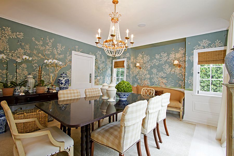 classic dining room wallpaper