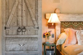 Cozy bedroom has a raw, unfinished look