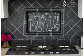 DIY Painted Blackboard Backsplash