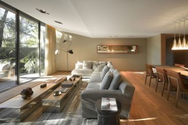 Decor inside the lavish Mexican home is simple and elegant