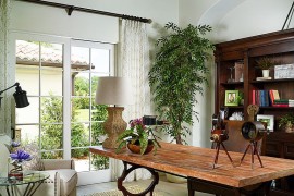 Elegant and relaxed tropical home office