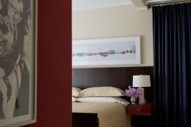 Elegant bedroom with a neutral color scheme