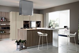Extended dining table turns the kitchen into a social zone