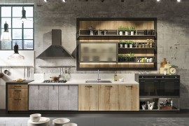 Fabulous wall-mounted kitchen cabinet steals the show here
