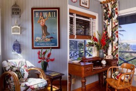 Gorgeous home office brings forth color and elegance